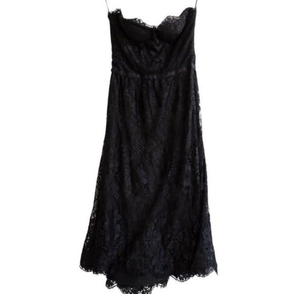 Chanel Vintage Fall 1995 Black Floral Lace Sweetheart Bustier Dress - Picture 3 of 10